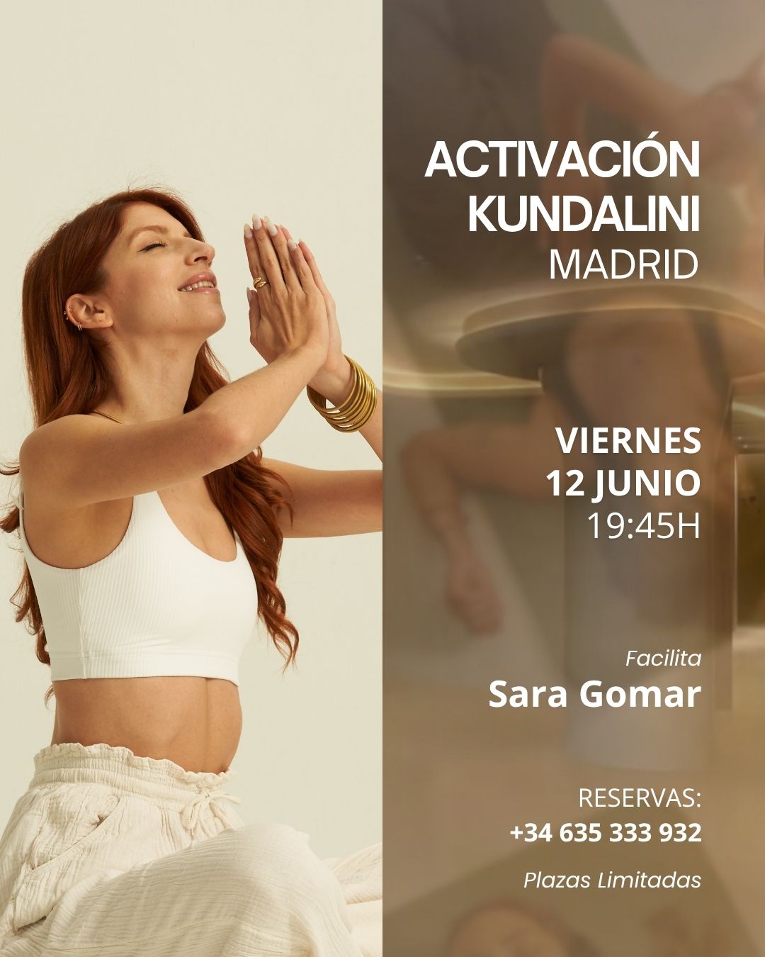 Sara Gomar Sesión Activación Kundalini Madrid